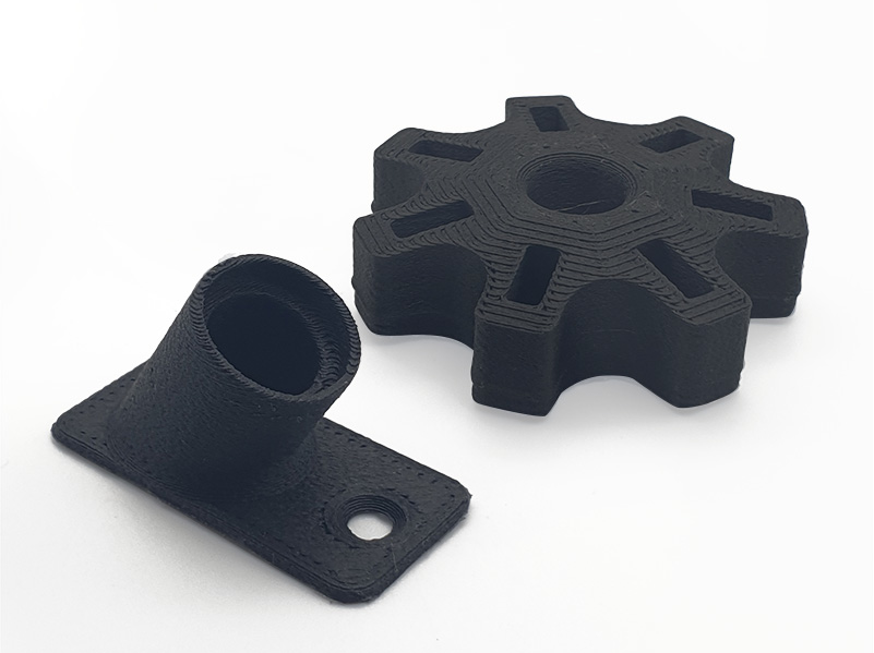 Technical parts printed with the Nanovia PP CF